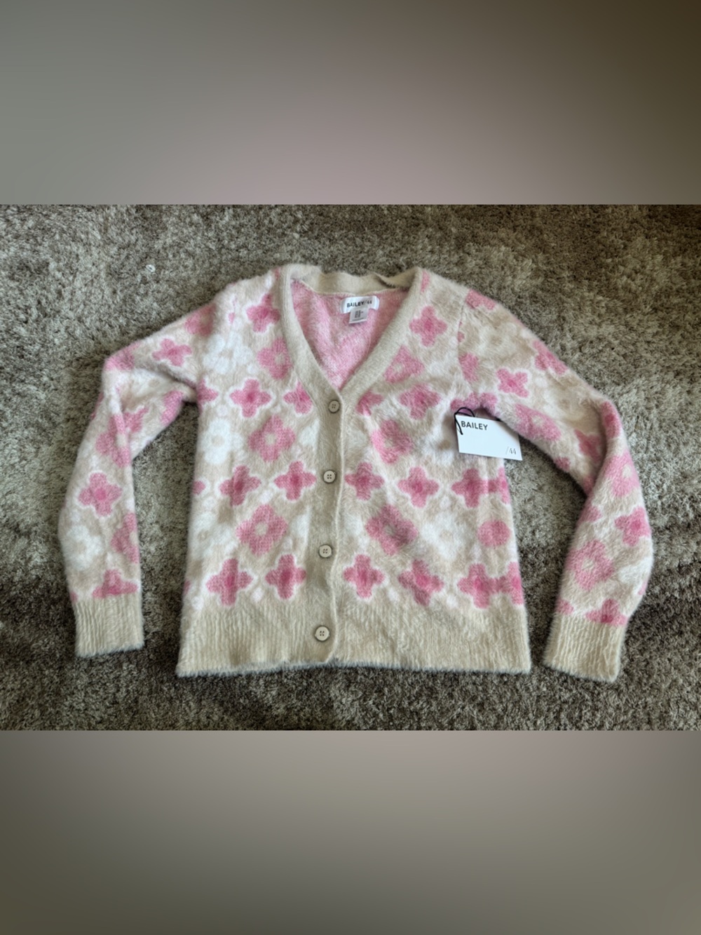 BAILEY44 pink floral cardigan